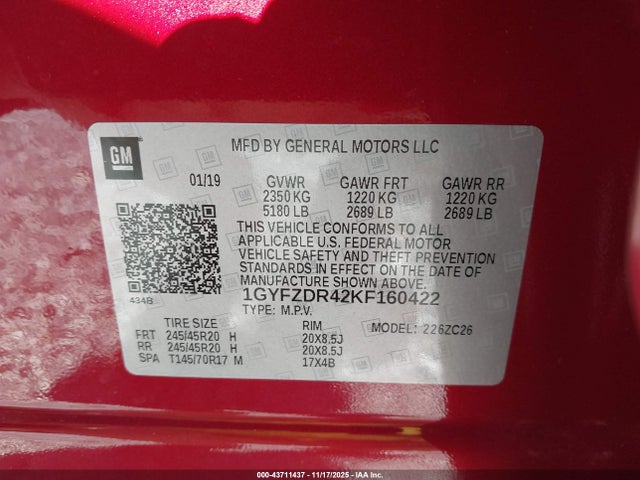 2019 CADILLAC XT4 1GYFZDR42KF160422 Photo 8