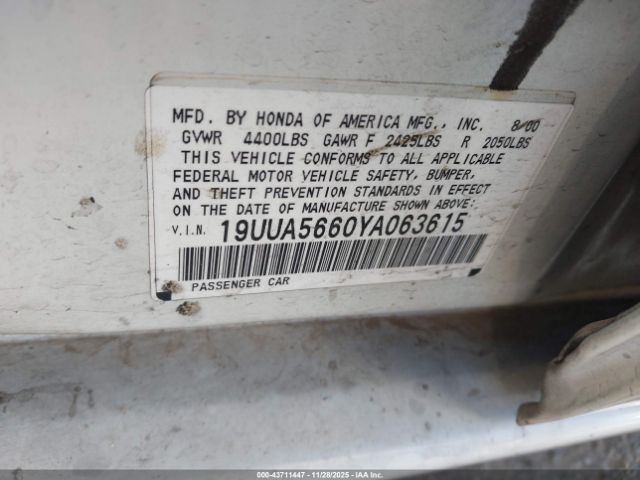 2000 ACURA TL 19UUA5660YA063615 Photo 8