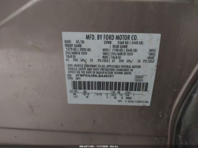 2020 FORD EDGE 2FMPK4J99LBA48351 Photo 8