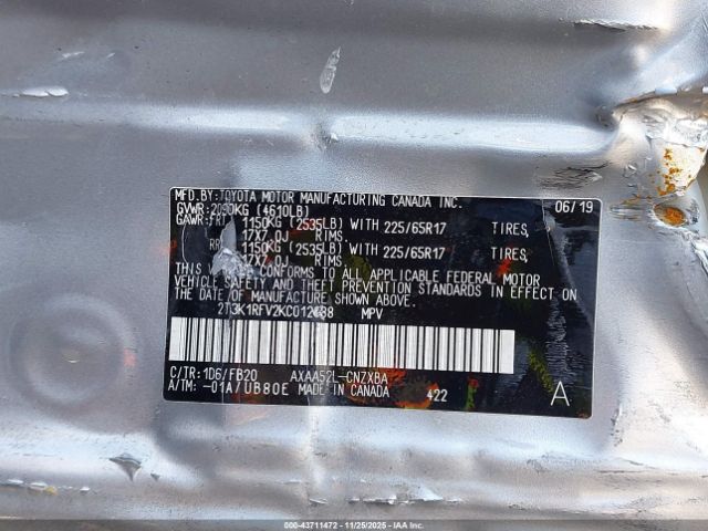 2019 TOYOTA RAV4 2T3K1RFV2KC012888 Photo 8