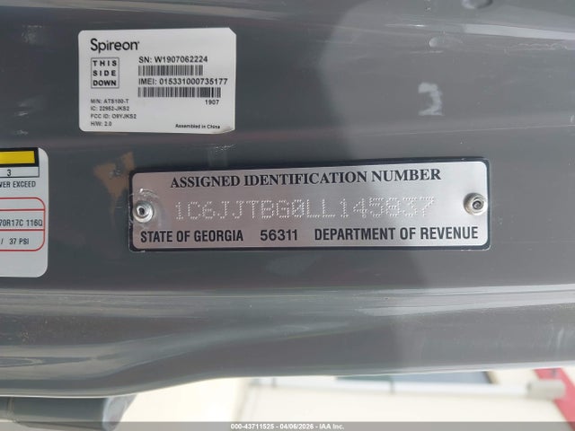 1C6JJTBG0LL145837 Jeep Gladiator Rubicon 4x4