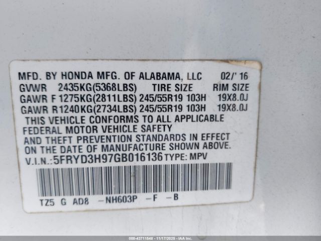 2016 ACURA MDX 5FRYD3H97GB016136 Photo 8