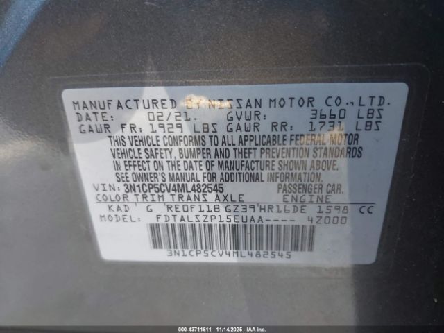 2021 NISSAN KICKS 3N1CP5CV4ML482545 Photo 8