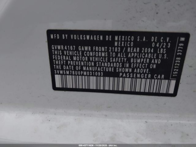 2023 VOLKSWAGEN JETTA 3VW5M7BU0PM031093 Photo 8