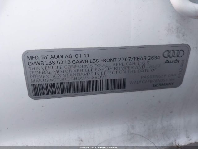 2011 AUDI A6 WAUFGAFB7BN055164 Photo 8