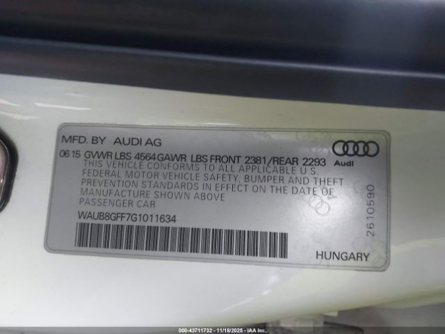 2016 AUDI A3 WAUB8GFF7G1011634 Photo 8