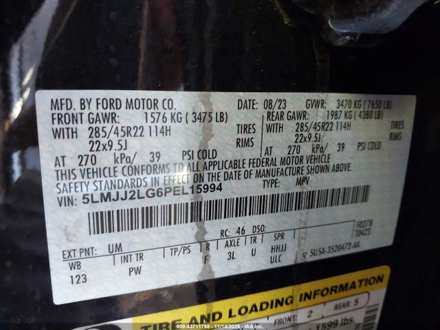 5LMJJ2LG6PEL15994 Lincoln Navigator Reserve