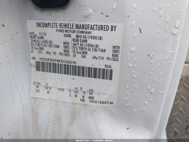 1FDUF5GT8FEC02315 Ford F-550 Chassis Xl