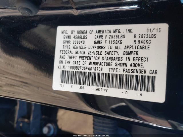 2015 ACURA TLX 19UUB2F35FA016708 Photo 8