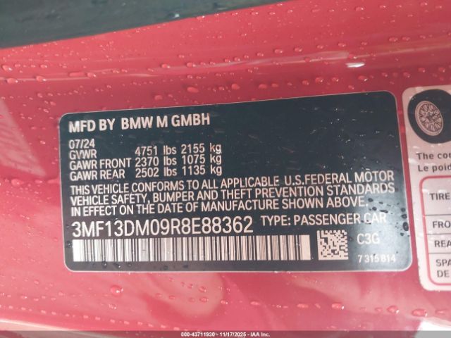 2024 BMW M2 3MF13DM09R8E88362 Photo 8