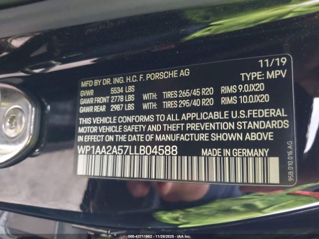 2020 PORSCHE MACAN WP1AA2A57LLB04588 Photo 8