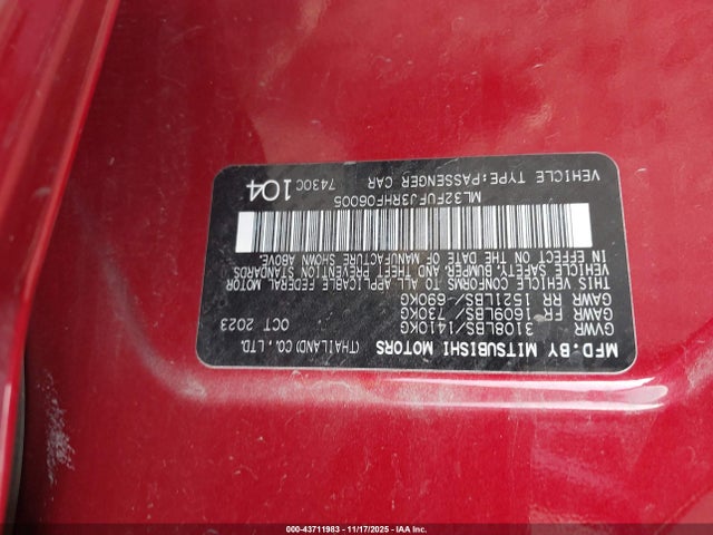 2024 MITSUBISHI MIRAGE G4 ML32FUFJ3RHF06005 Photo 8