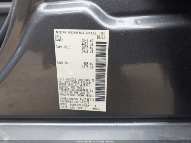 2023 NISSAN ALTIMA 1N4BL4DW2PN327671 Photo 8