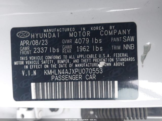 2023 HYUNDAI ELANTRA HYBRID KMHLN4AJXPU070553 Photo 8