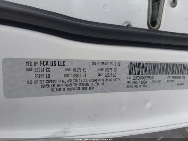 2016 DODGE CHARGER 2C3CDXHGXGH235186 Photo 8