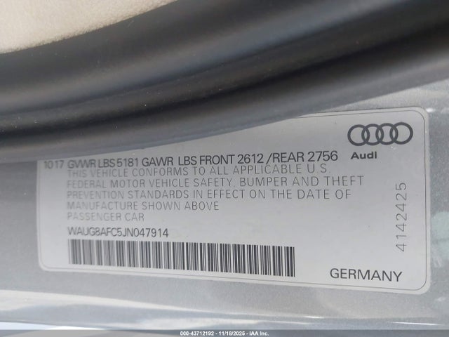 2018 AUDI A6 WAUG8AFC5JN047914 Photo 8