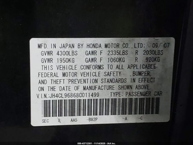 2008 ACURA TSX JH4CL96868C011499 Photo 8