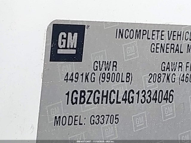 1GBZGHCL4G1334046 Chevrolet Express 3500 Diesel