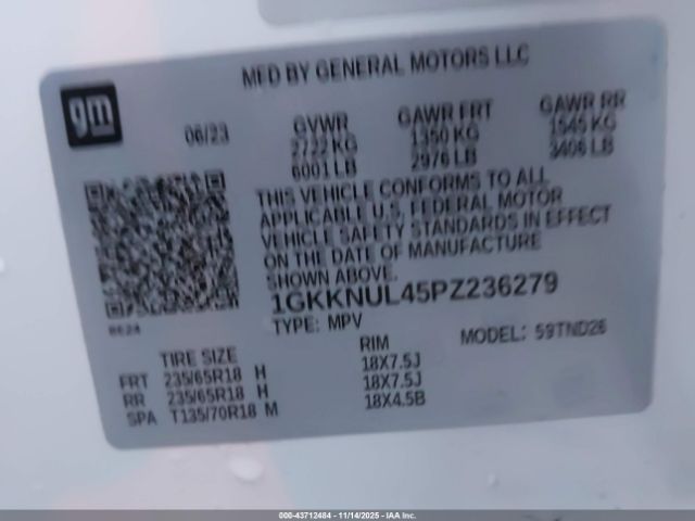 2023 GMC ACADIA 1GKKNUL45PZ236279 Photo 8