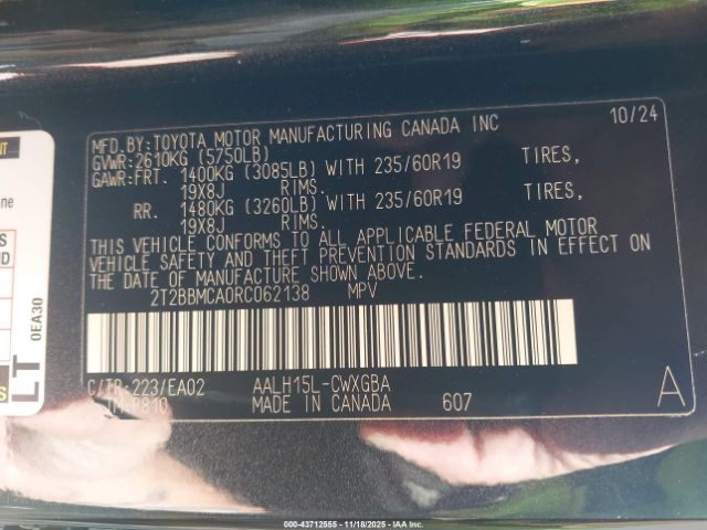 2024 LEXUS RX 350H 2T2BBMCA0RC062138 Photo 8