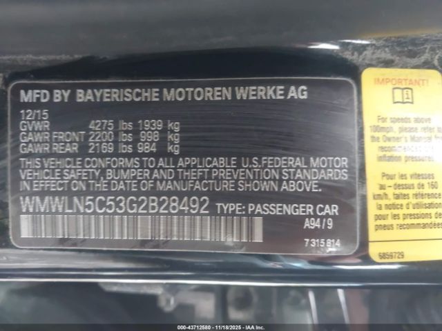 2016 MINI CLUBMAN WMWLN5C53G2B28492 Photo 8