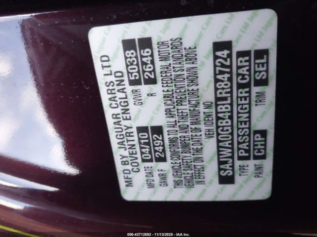 2011 JAGUAR XF SAJWA0GB4BLR84724 Photo 8