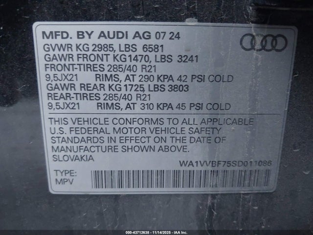 2025 AUDI Q7 WA1VVBF75SD011086 Photo 8