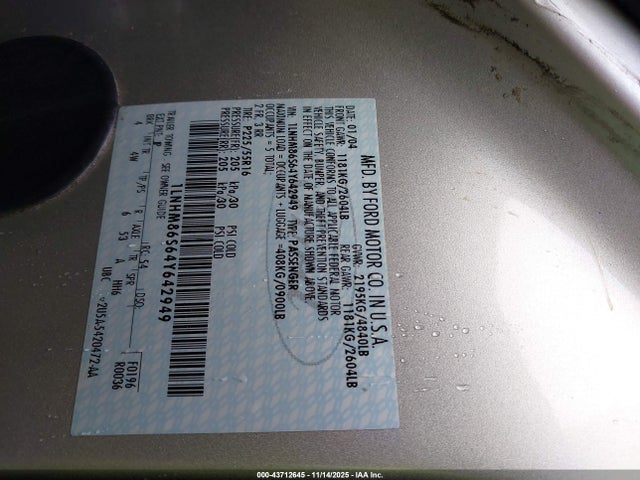 2004 LINCOLN LS 1LNHM86S64Y642949 Photo 8