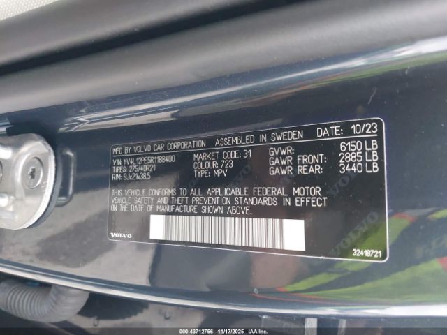 2024 VOLVO XC90 YV4L12PE5R1188400 Photo 8