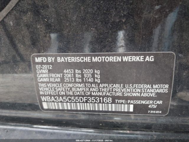 2013 BMW 328I WBA3A5C55DF353168 Photo 8