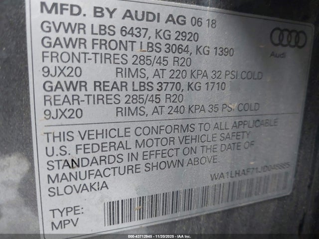 2018 AUDI Q7 WA1LHAF71JD048885 Photo 8