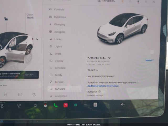 2023 TESLA MODEL Y 7SAYGDEE7PF699670 Photo 6