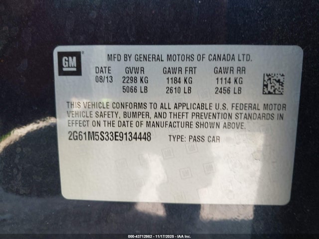 2014 CADILLAC XTS 2G61M5S33E9134448 Photo 8