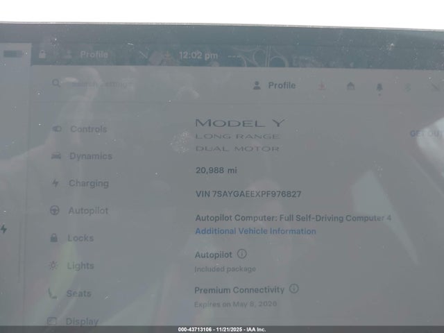 2023 TESLA MODEL Y 7SAYGAEEXPF976827 Photo 6