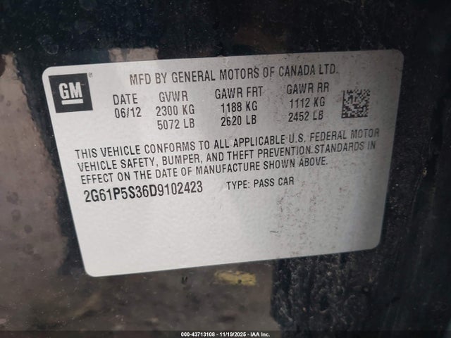 2013 CADILLAC XTS 2G61P5S36D9102423 Photo 8