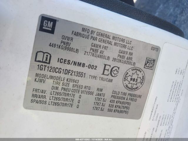 2013 GMC SIERRA 2500HD 1GT120CG1DF213551 Photo 8