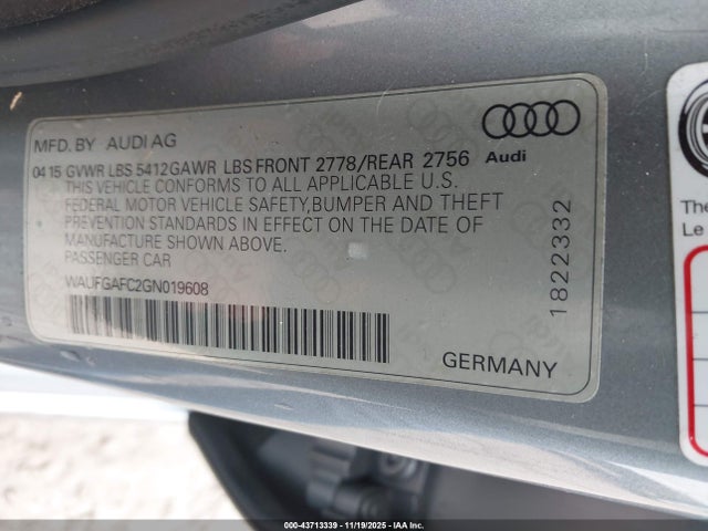 2016 AUDI A6 WAUFGAFC2GN019608 Photo 8