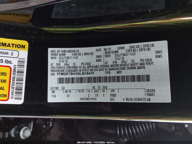 2025 FORD BRONCO 1FMDE7BH3SLB19415 Photo 8