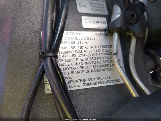 2016 DUCATI SUPERBIKE ZDM14B1W3GB003260 Photo 9