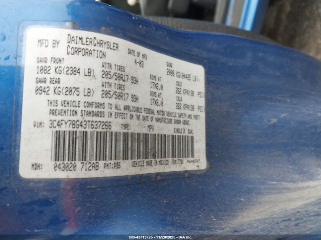 2003 CHRYSLER PT CRUISER 3C4FY78G43T637266 Photo 8