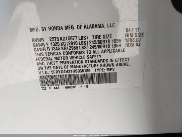 2017 ACURA MDX 5FRYD4H31HB036188 Photo 8