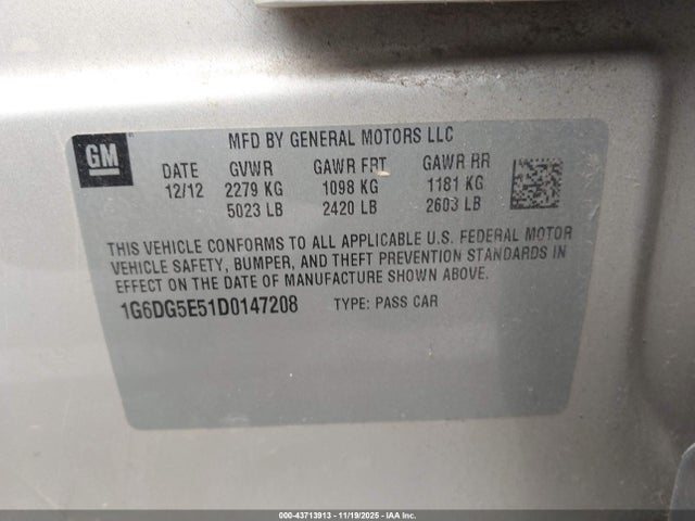 2013 CADILLAC CTS 1G6DG5E51D0147208 Photo 8