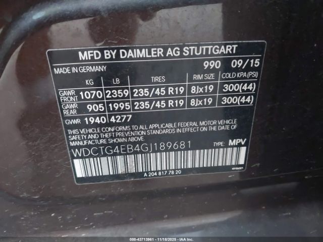 2016 MERCEDES-BENZ GLA 250 WDCTG4EB4GJ189681 Photo 8