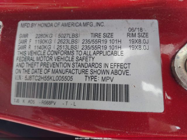 2019 ACURA RDX 5J8TC2H55KL005505 Photo 8