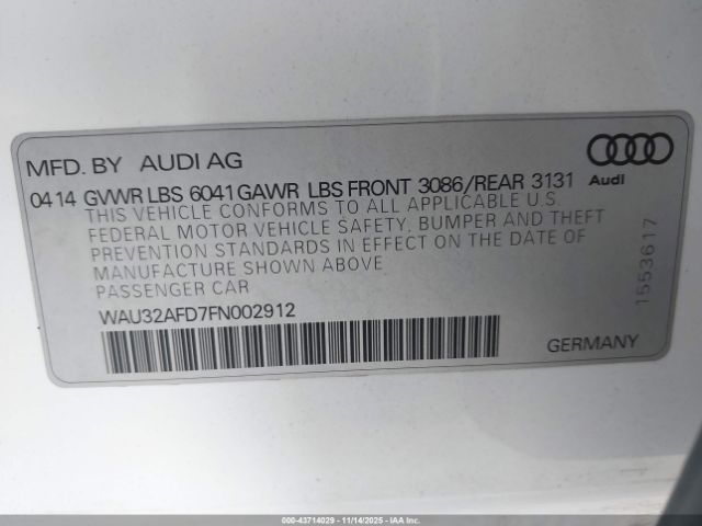 2015 AUDI A8 L WAU32AFD7FN002912 Photo 8