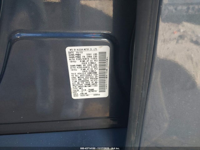 Продажа на аукционе авто 2011 Infiniti Fx35, vin: JN8AS1MU1BM111092, номер лота: 43714150
