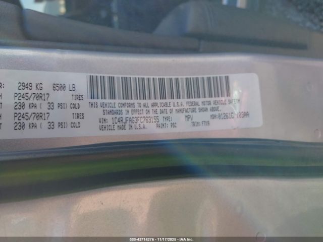 2015 JEEP GRAND CHEROKEE 1C4RJFAG3FC763155 Photo 8