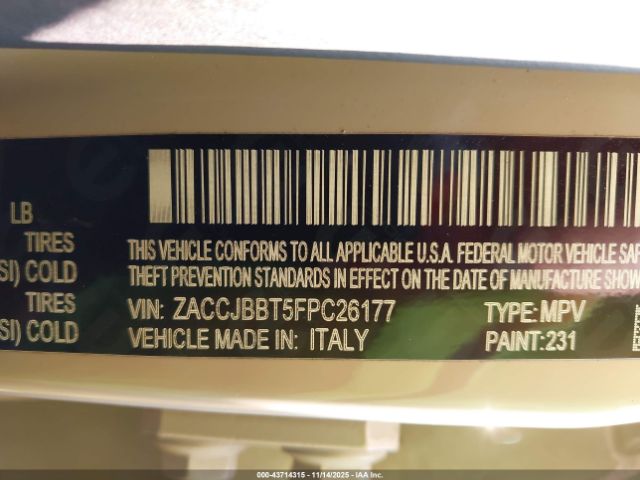 2015 JEEP RENEGADE ZACCJBBT5FPC26177 Photo 8