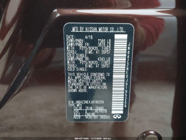 2018 INFINITI QX80 JN8AZ2NEXJ9195259 Photo 8