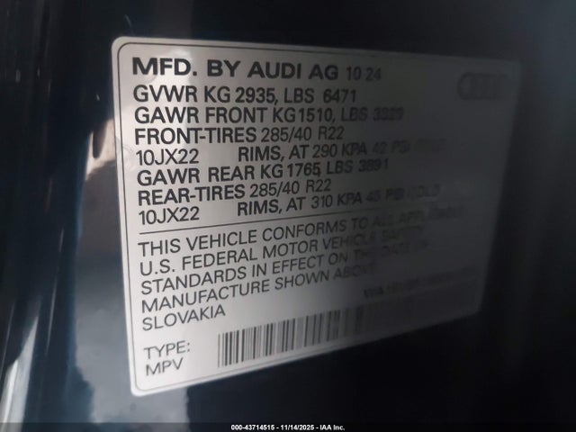 2025 AUDI Q8 WA1EVBF18SD012678 Photo 8